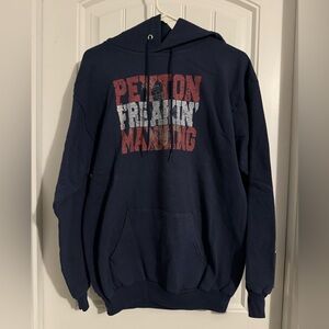 Cool C. Port men's size M navy blue Peyton Freakin Manning hooded sweatshirt